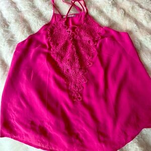 Pink sexy stringy top 
Lacey feel 
Soft and stylish